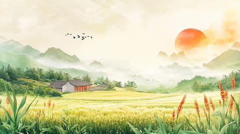 田园风光插画