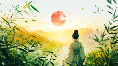 古风人像水墨山水