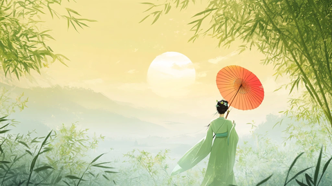 古风人像水墨山水