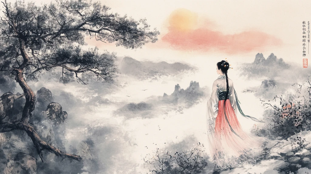 古风人像水墨山水
