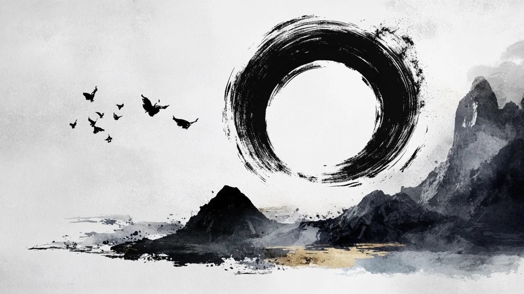 山水水墨太极自然太极