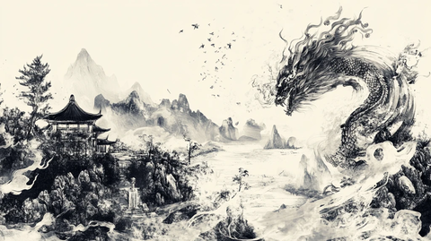 古风龙插画