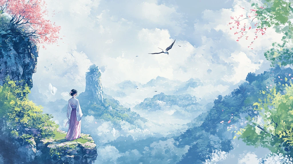 古风人像水墨山水