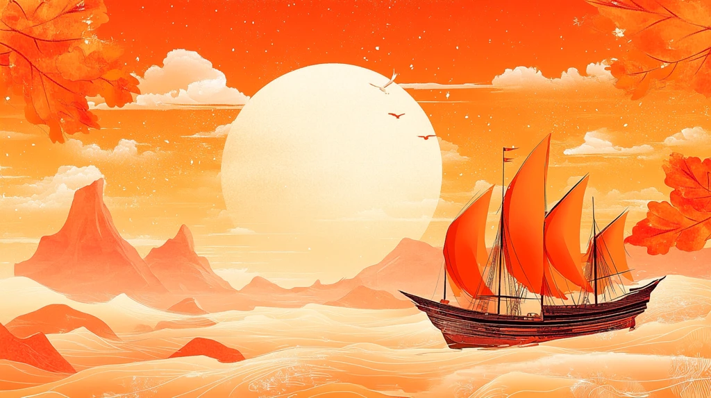 新中式红叶插画