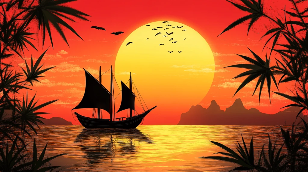 一帆风顺风景画