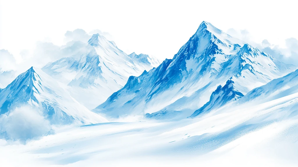 雪山插画