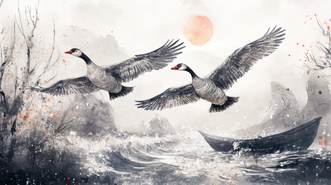 鸿雁插画