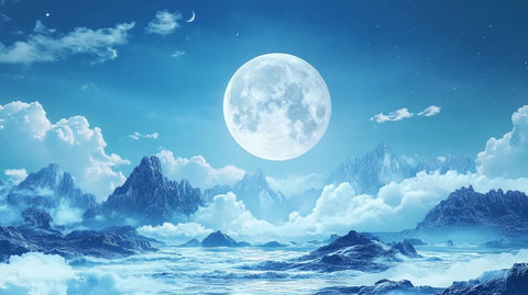 蓝月夜梦幻唯美奇幻