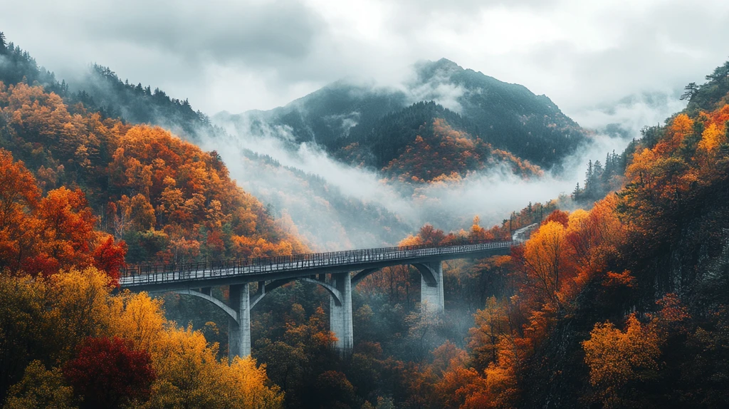 云雾山中秋色图