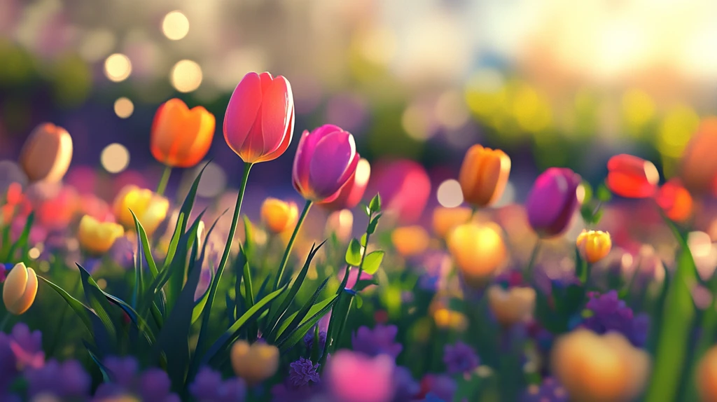 梦幻郁金香背景