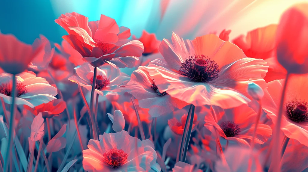 酷炫绚丽花朵舞台背景