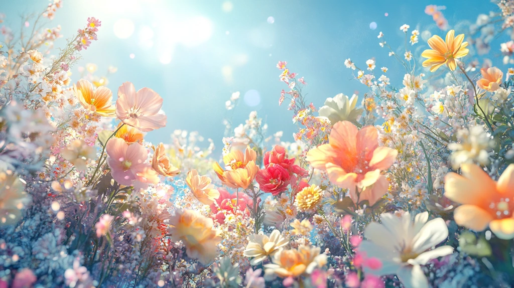 唯美梦幻花田场景