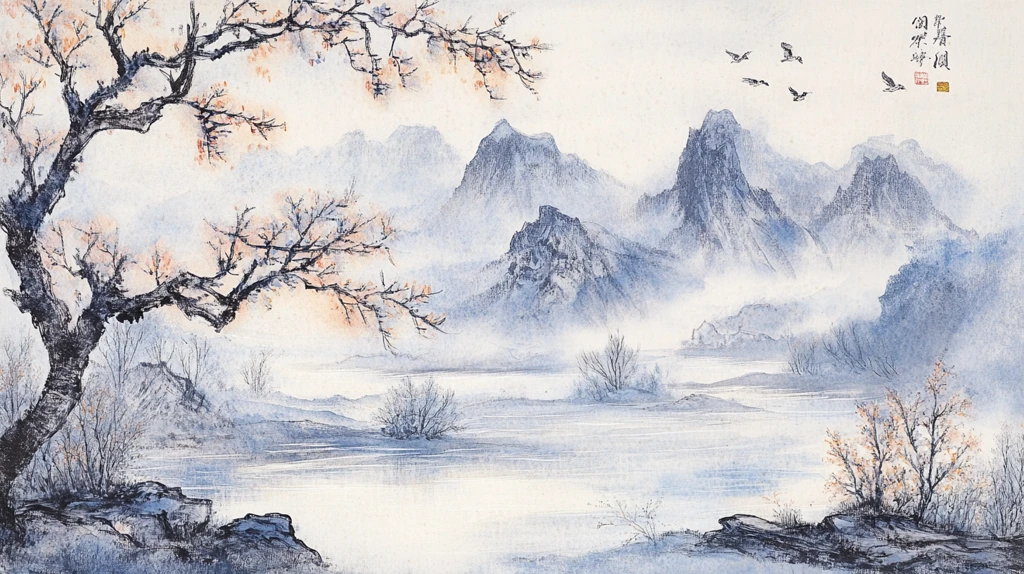 山水节气之霜降