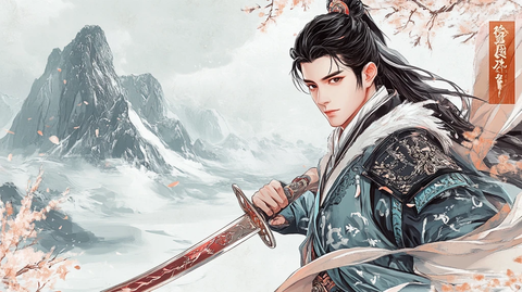 武侠封面插画