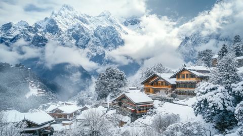 海螺沟季冬风光