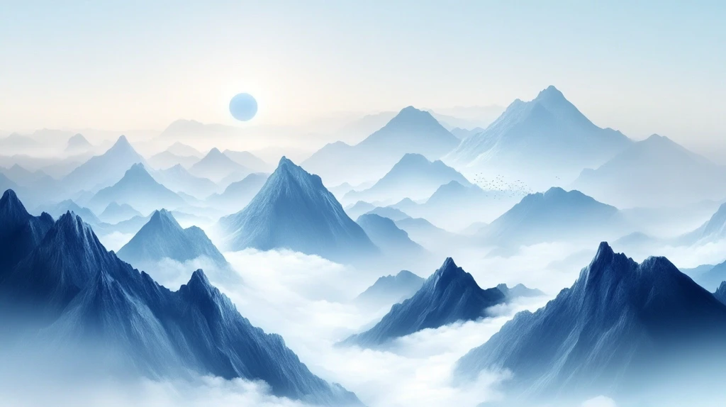 群山山水禅意山水