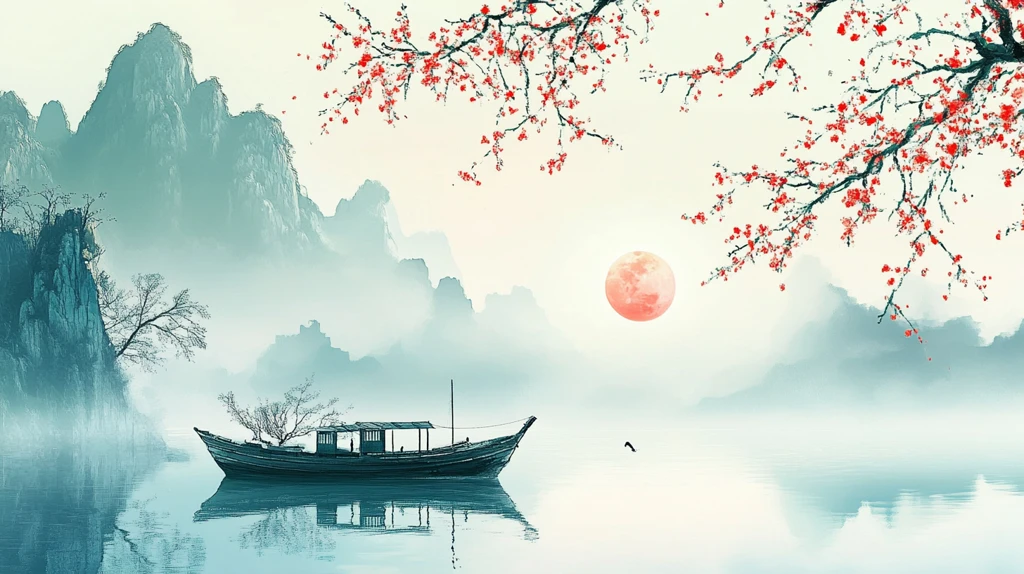 新中式禅意山水船