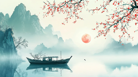 新中式禅意山水船