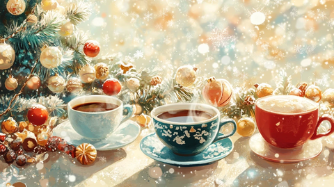 咖啡圣诞节氛围