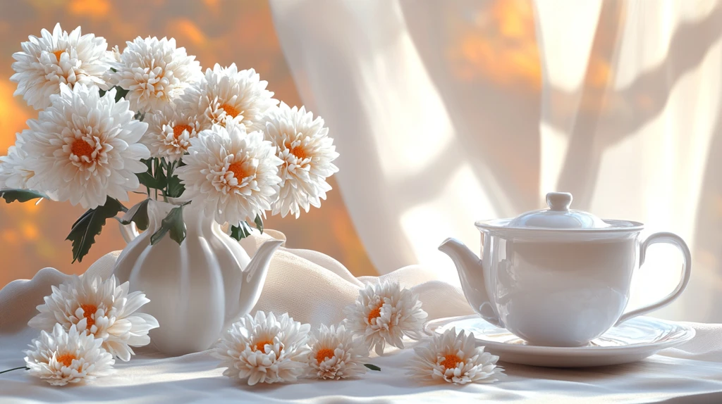 秋天鲜花盛开布景软装