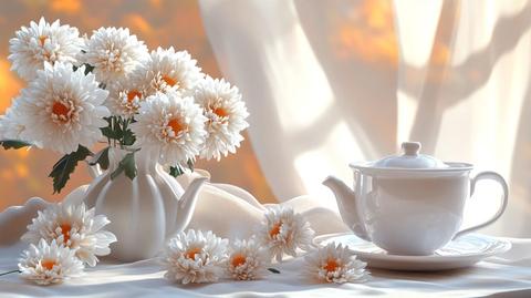 秋天鲜花盛开布景软装