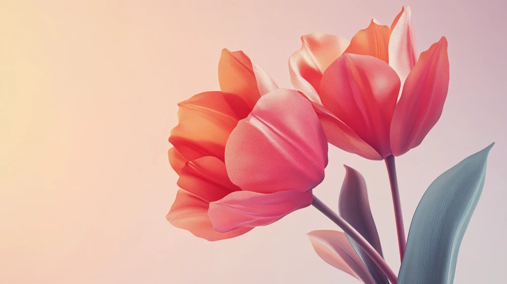 质感郁金香花朵