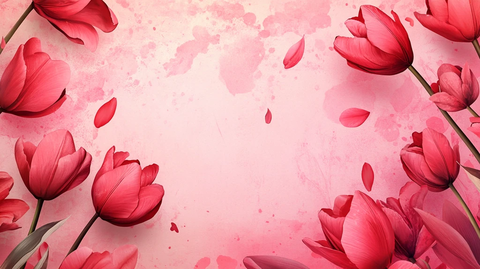 温馨花瓣电视背景墙