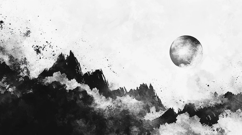 水墨月色