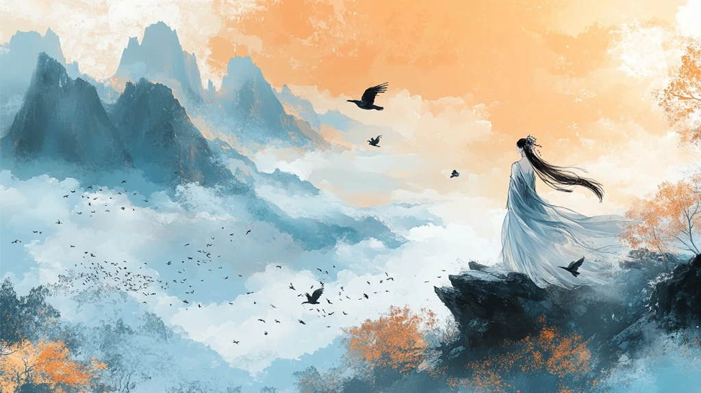 古风人像水墨山水