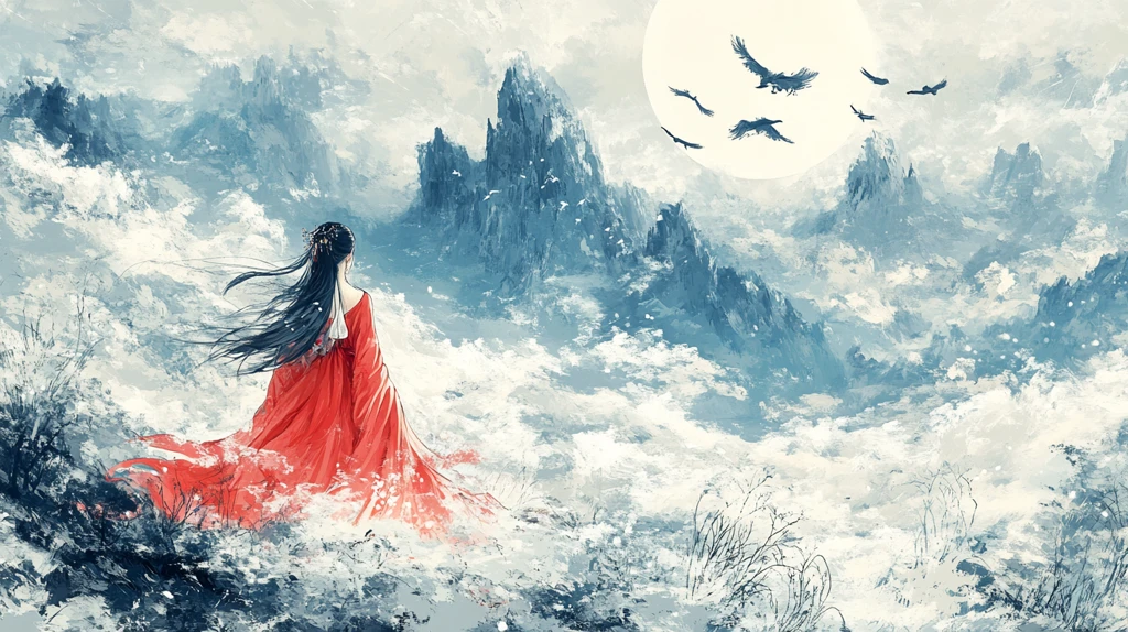 红衣少女设计古风