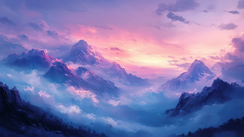 唯美云山风景画