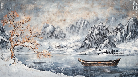 山水画江雪