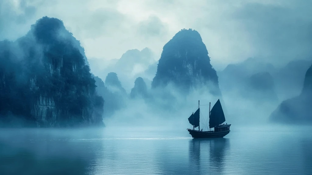 一叶扁舟轻帆卷