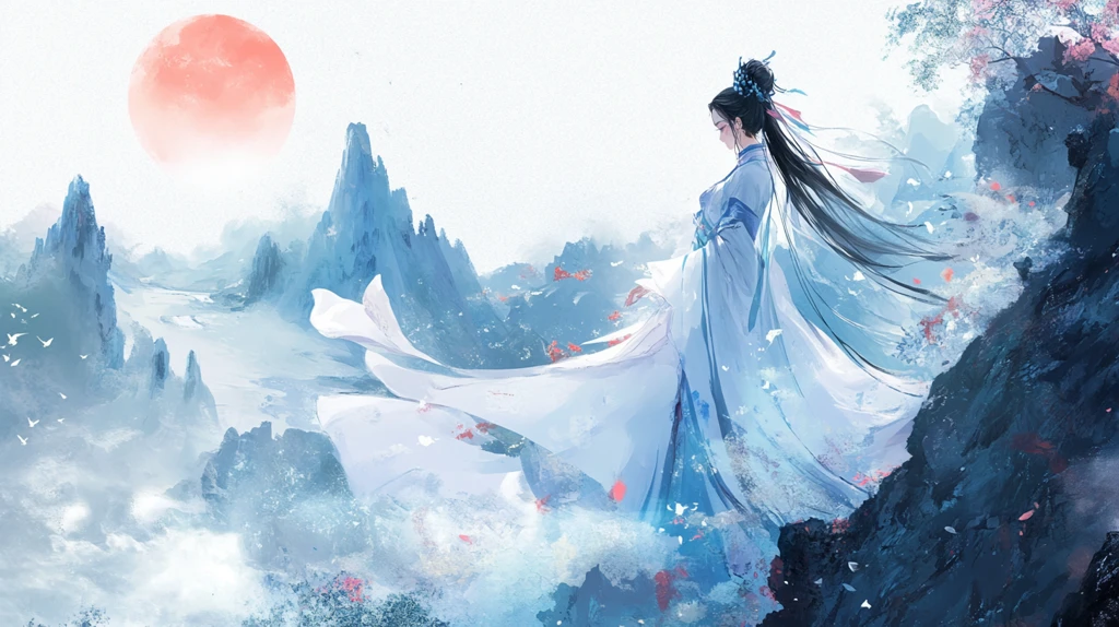 古风人像水墨山水