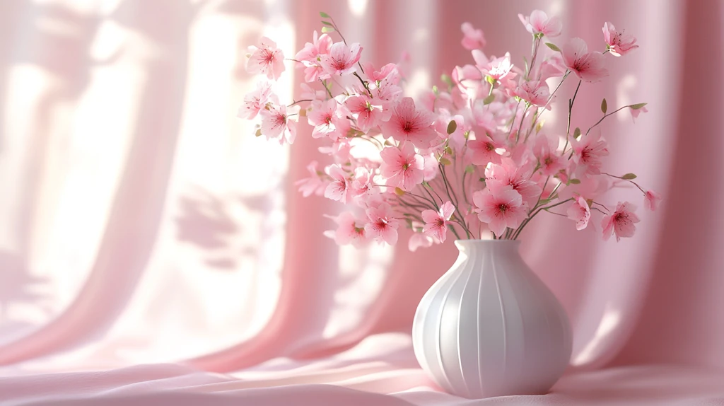 粉色新中式枝条花艺