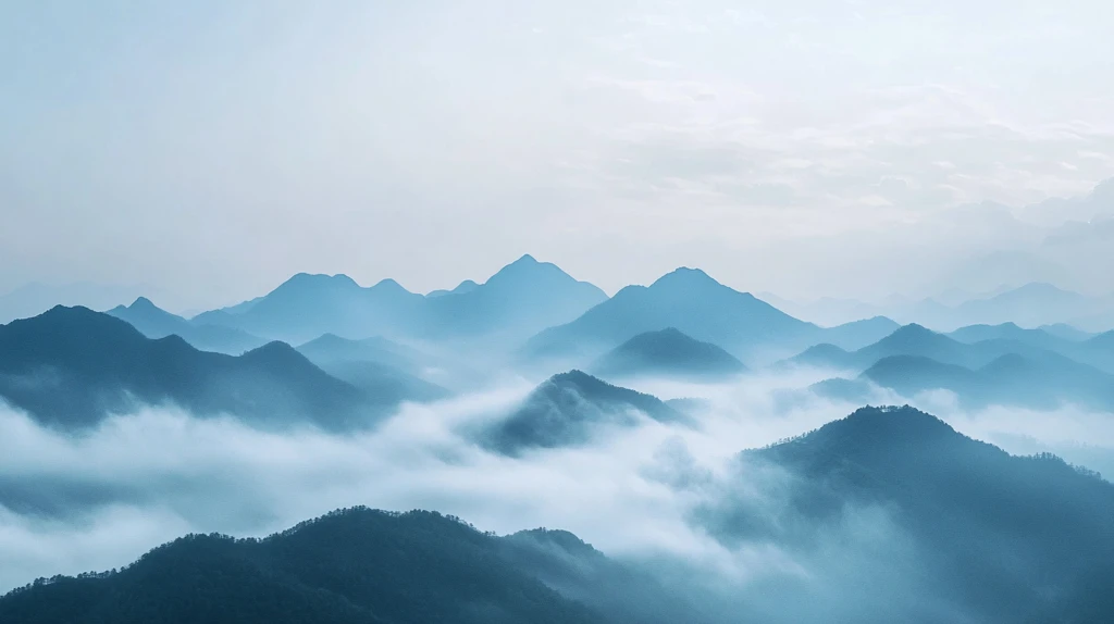 云雾缭绕仙山梦境