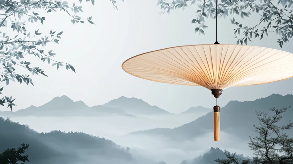 新中式折扇插画