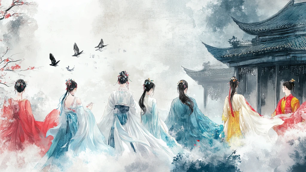 众仙女齐坐阁上