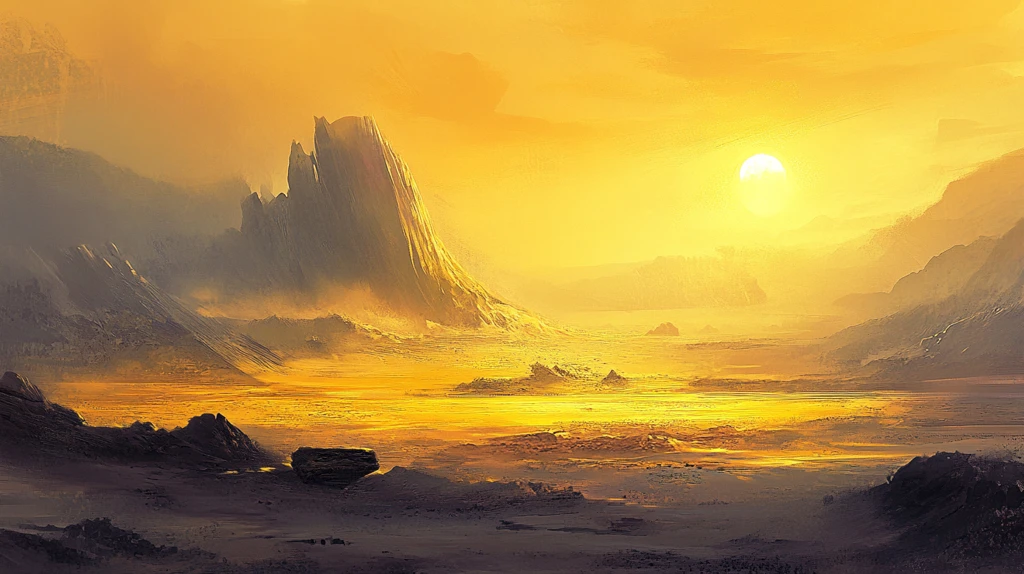 外星球幻想场景插画