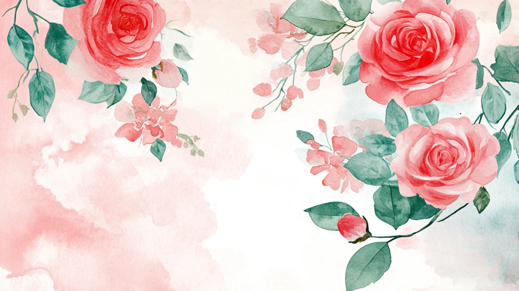 手绘玫瑰壁纸