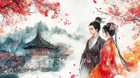 古装封面包装插画