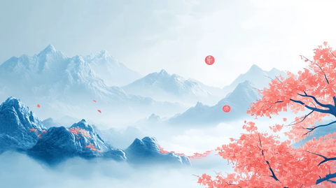 意境中式意境山水