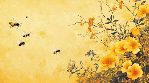 唯美黄秋英背景