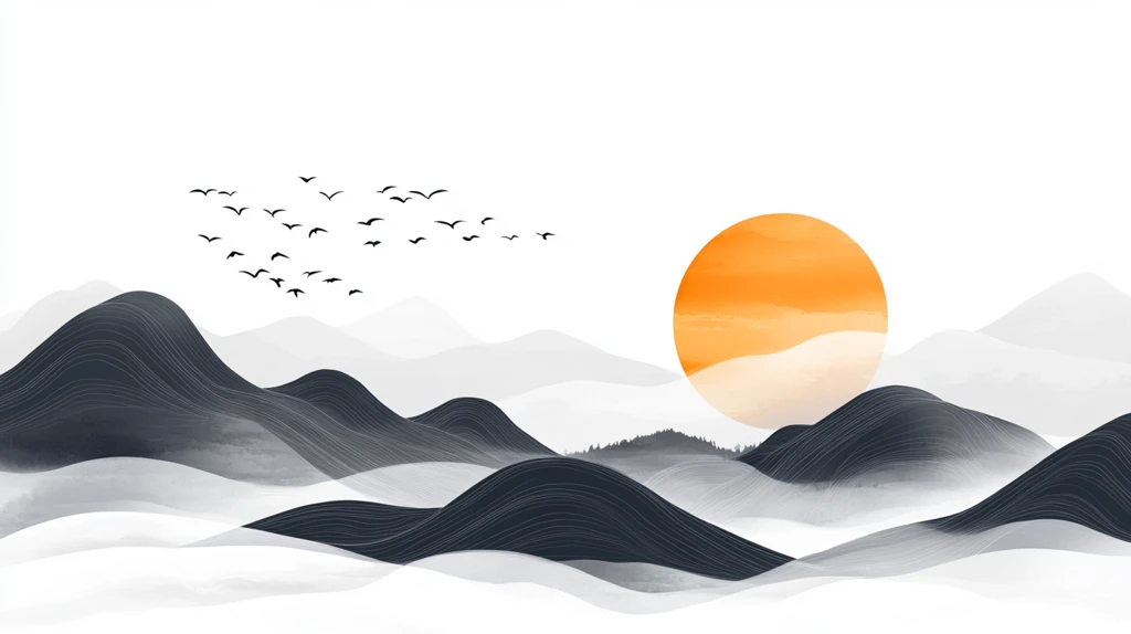 抽象古典山水背景