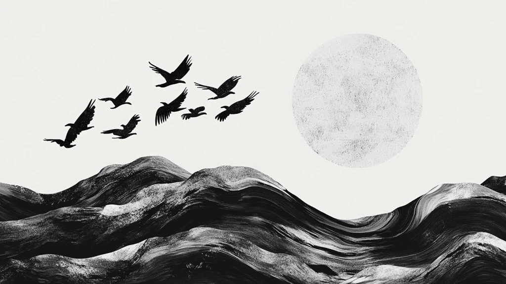 月夜鹤影印刷包装素材