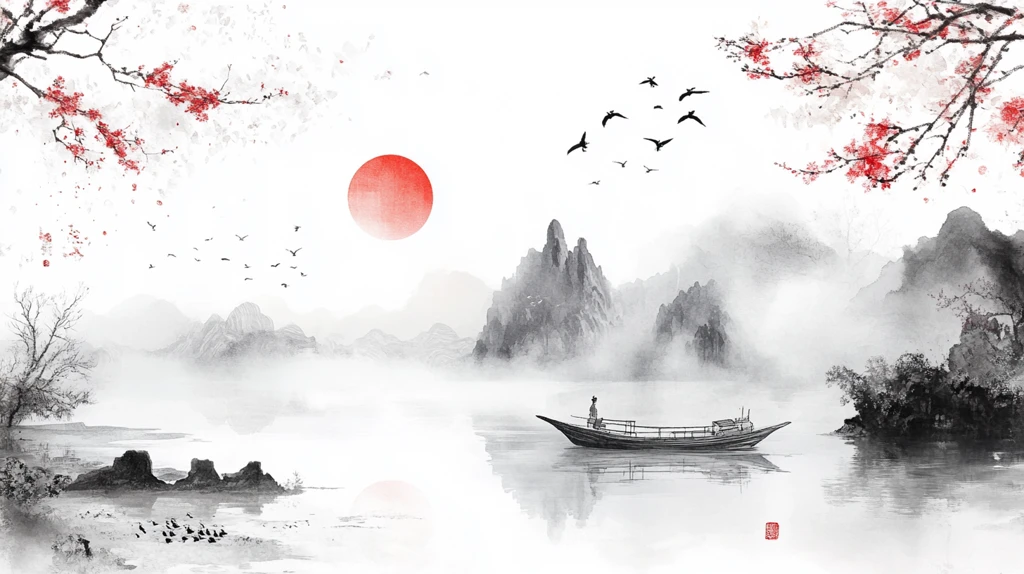 诗意古风水墨山水