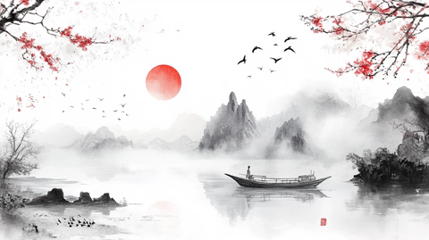 诗意古风水墨山水