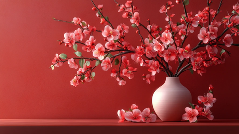 红色新中式花艺