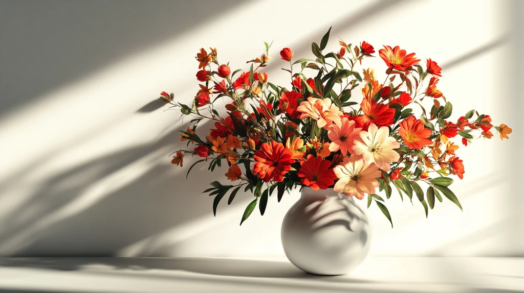 秋天鲜花盛开布景软装