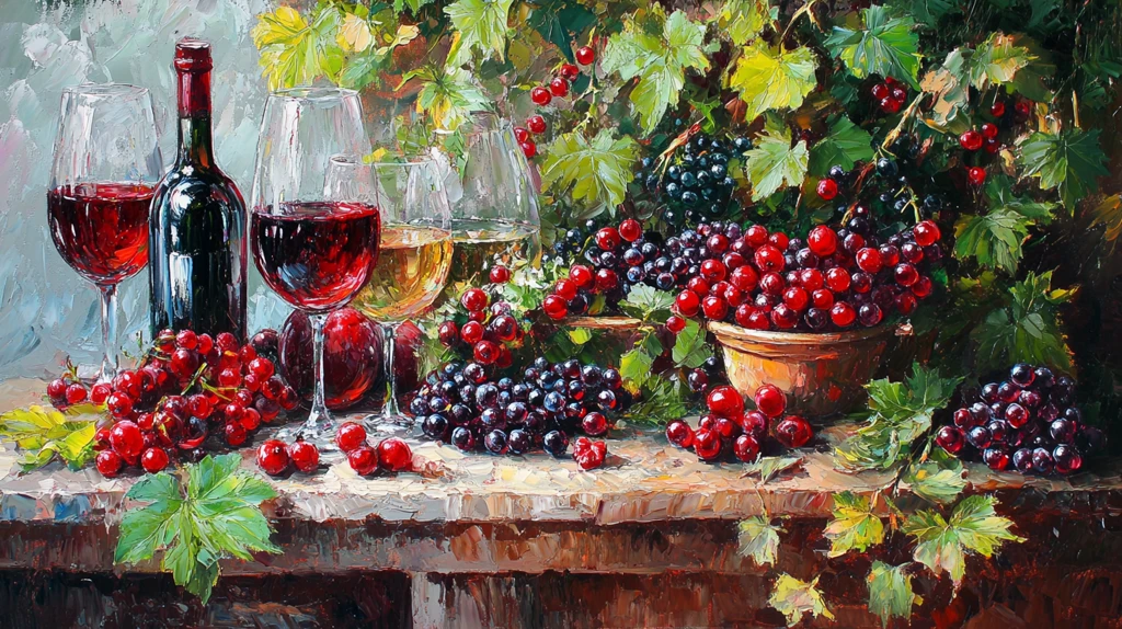 户外红酒装饰画